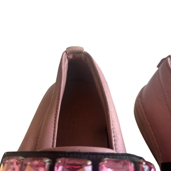 Pink Gucci Rhinestone slip on sneakers shoes 36 - Picture 3 of 10